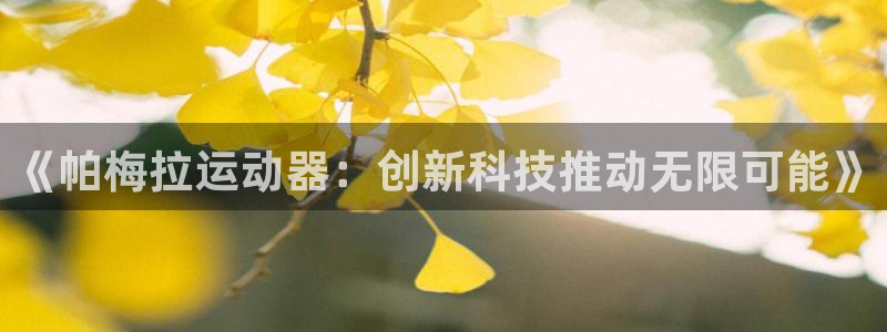 九游体育官网下载招商电话号码：《帕梅拉运动器：创新科技推动无